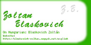zoltan blaskovich business card