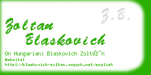 zoltan blaskovich business card